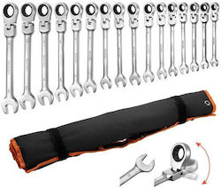 Set 30 Flexible Combination Ratchet Wrenches 8-24 Mm 1/4"-1" Chrome Vanadium Set 30 Flexible Combination Ratchet Wrenches 8-24 Mm 1/4"-1" Chrome Vanadium