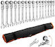 Set 30 Flexible Combination Ratchet Wrenches 8-24 Mm 1/4"-1" Chrome Vanadium