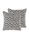 Beliani Sofa-Kissen Schwarz und Weiß 45x45cm