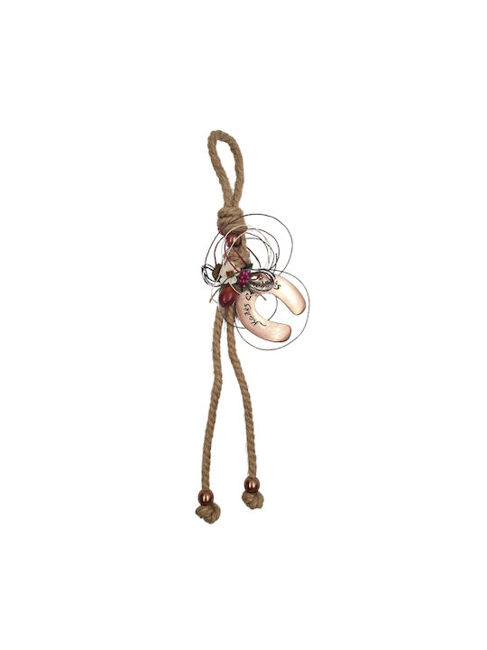 Samandaras Handmade Hanging New Year's Lucky Charm Horseshoe Made of Metal