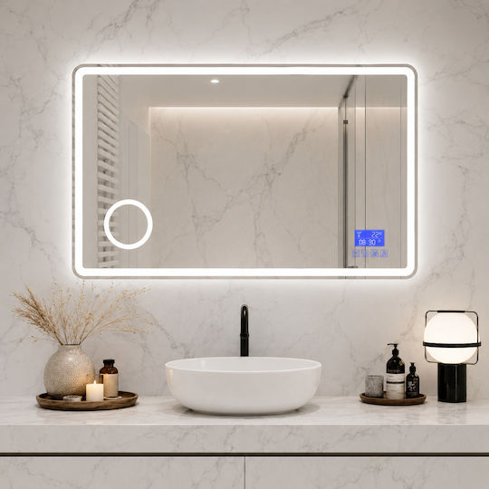 Futura F-1042 Увеличаващо Правоъгълно LED Touch 100x80см