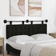 vidaXL Leather Bed Headboard Cushion Black 130x...
