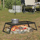 vidaXL Camping Table Folding 58x31x18.5cm Black