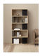 Holz Boden Bücherregal Schwarz 80x29.5x173.5cm