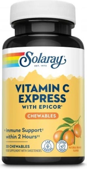 Vitamina C Express Epicor Solaray 30 Tablete Masticabile Secom