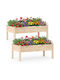 Costway Set of 2 Wooden Planter Boxes