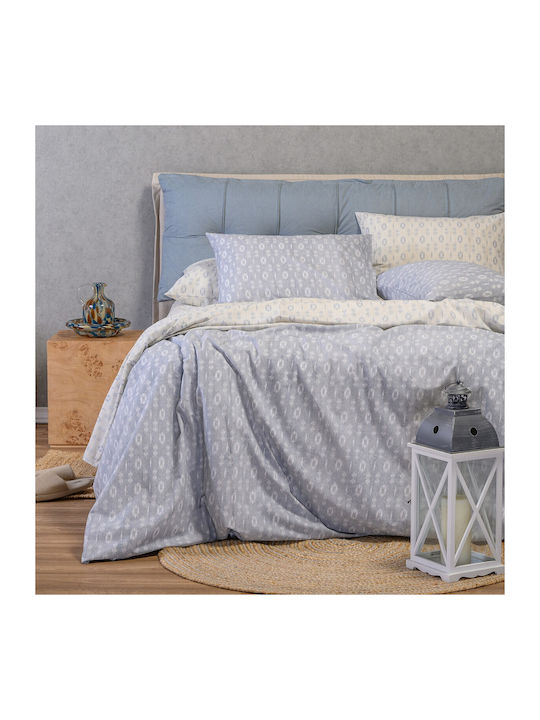 Melinen River Bed Sheets Set Double 235x270cm G...