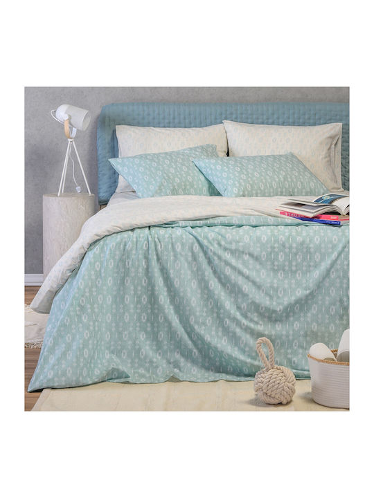Melinen River Bed Sheets Set Double 235x270cm T...