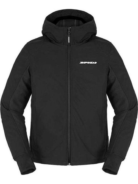 Spidi Hoodie Evo Χειμερινό Ανδρικό Μπουφάν Μηχανής Softshell Αδιάβροχο Μαύρο
