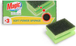 Magic Premium 3 Бройки Magic Clean Кухненски Гъби Channel Magic Premium 3 Бройки Magic Clean Кухненски Гъби Channel