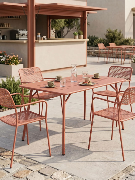 Moraja Outdoor Dining Set 5 Pieces Terracotta