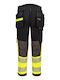 Portwest Reflective Work Trousers Yellow/Black Short