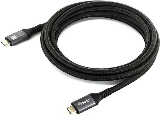 Equip USB 4 - УСБ 4 Видео Кабел USB-C Мъжки - USB-C 240W Захранване (PD) Черен 3м 128384