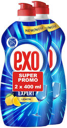 Exo Dishwashing Liquid 2 X 400 Ml Lemon Exo