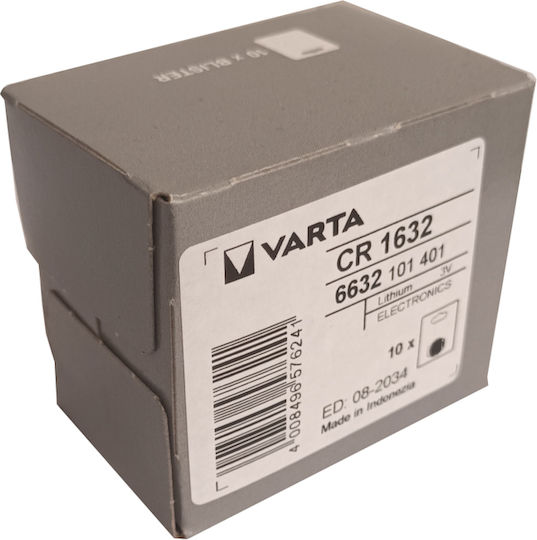 Varta Μπαταρίες Λιθίου Ρολογιών CR1632 10τμχ