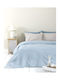 Nima Dune Denim Blue Pique Double Blanket 220x240cm