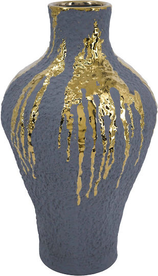Artekko Διακοσμητικό Βάζο Κεραμικό Μπλε 23x23xΥ41.5cm