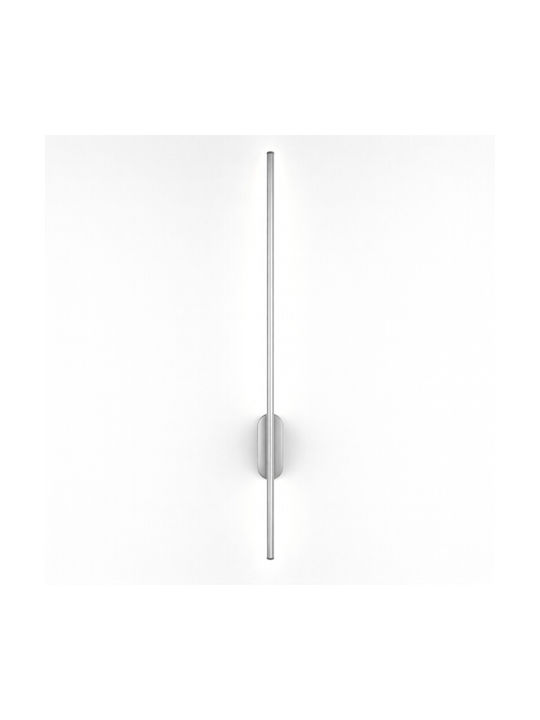 VenCore Modern Wall Lamp with Integrated LED and Adjustable White Light Silver