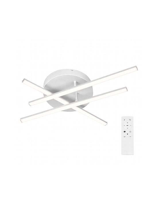 VenCore Ceiling Light 50cm White with Integrated LED and Remote Control