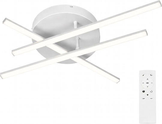 VenCore Plafonieră de Tavan 50 cm Albă cu LED Integrat și Telecomandă