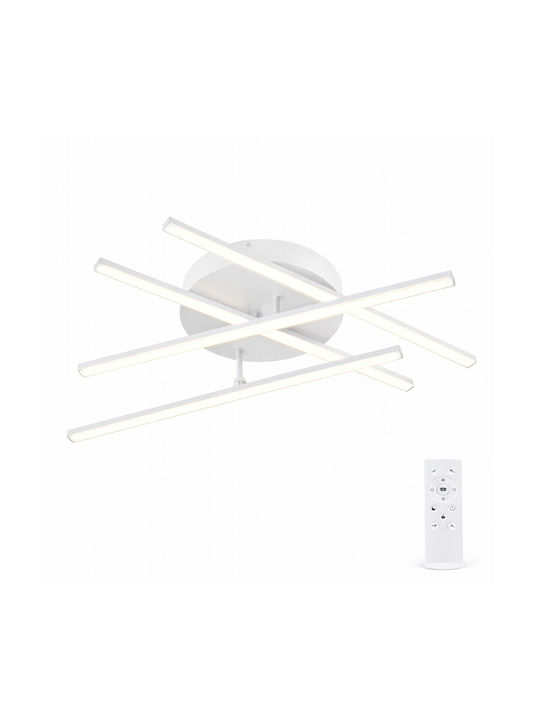 VenCore Ceiling Light 60cm White with Integrated LED and Remote Control