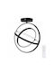 VenCore Ceiling Light 36cm Black with Integrated LED and Remote Control