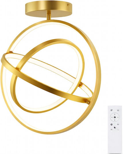 VenCore Deckenleuchte montieren 36cm Gold mit Integrierte LED und Fernbedienung