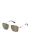 FILA Men's Sunglasses with Rose Gold Metallic Frame and Green Mirror Lenses
