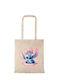 Τσάντα Αγοράς Natural Μακριά Χερούλια Baby Stitch