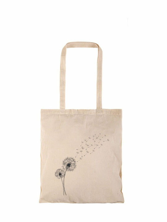Τσάντα Αγοράς Natural Μακριά Χερούλια Dandelions