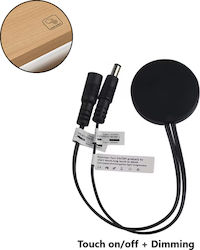 Κρυφός Διακόπτης Αφής Led 5v 12v 24v 5a 60w Dimmer Μέγιστης Απόστασης 4cm Ξύλινες Γυάλινες Πέτρινες Επιφάνειες Fts-06 Μαύρος