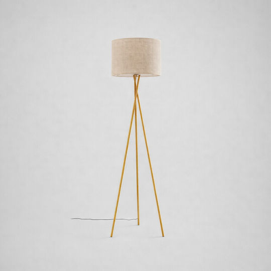 VenCore Floor Lamp H160xL40cm with Socket for E27 Bulb Gold
