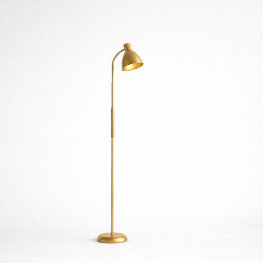 VenCore Floor Lamp H150xL23cm with Socket for E27 Bulb Gold