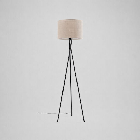 VenCore Floor Lamp H160xL40cm with Socket for E27 Bulb Black