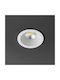 kelvo Metallic Recessed Spot with Built-in LED and Natural White Light White 4x4cm