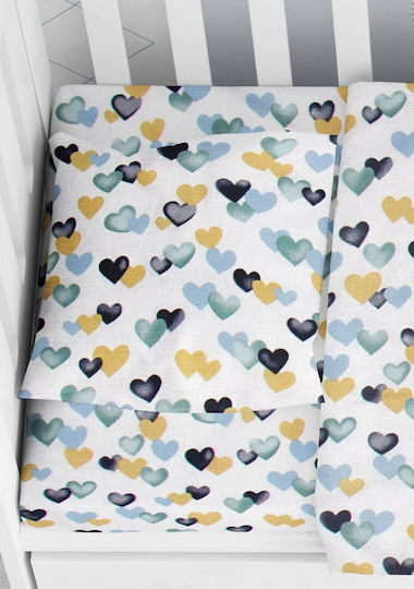 Dimcol Kids Pillowcase Made of 100% Cotton 35x45cm Grey-Green