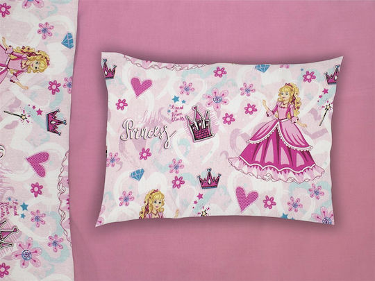 Dimcol Princess 390 Kids Pillowcase 35x45cm Pink