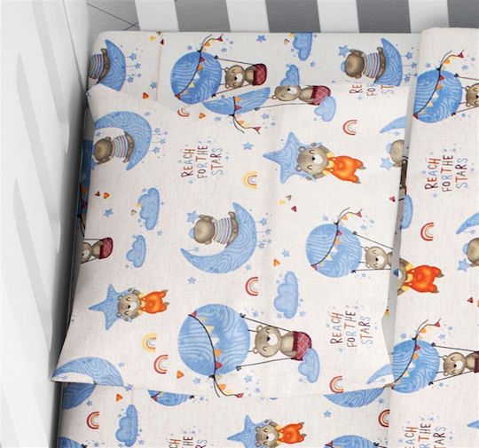 Dimcol Reach Kids Pillowcase Made of 100% Cotton 35x45cm Sky Blue