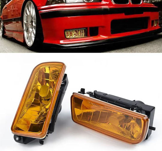 Carro 235094 Bumper Fog Lights Bmw 3 E36 90-99 Yellow Transparent 2 Pieces