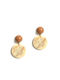 Mat Fashion Earrings Studs with Stones Beige 0043.8227.N-beige