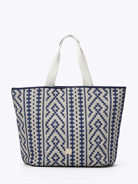 Axel Fabric Beach Bag Blue