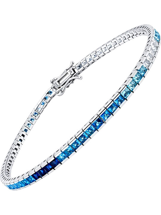 Xrisokosmima Women's Riviera Silver Bracelet with Zircon