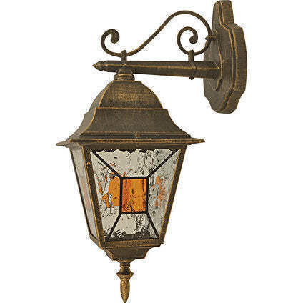 Garden Lantern Top Holder Gold Patina E27 Belight