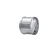 Duct Connector For Chimney Pipe Φ80 Stainless Antimagnetic Aisi 316ba Inoxshell