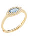 Prince Silvero Women's Ring with Zircon Made of Gold Plated Silver