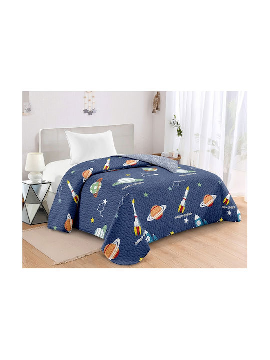 Adam Home Παιδικό Κουβερλί Μονό 330 Μπλε 160x220εκ.