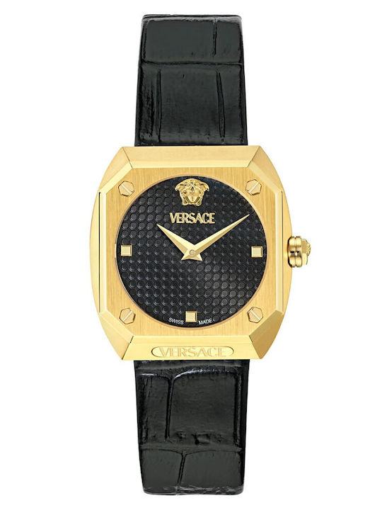Versace Lady Womens Watch Battery with Black Le...
