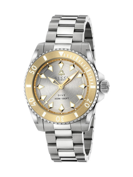 Gucci Womens Watch Automatic with Silver Metal Bracelet