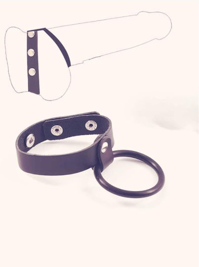 Aph Δαχτυλίδι Πέους Μαύρο Λουρί Penis Ring Strap Black Jjh-001