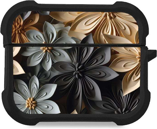 Sonique 3d Flower Series Калъф от Силикон в Сив Цвят за Apple AirPods Pro 3